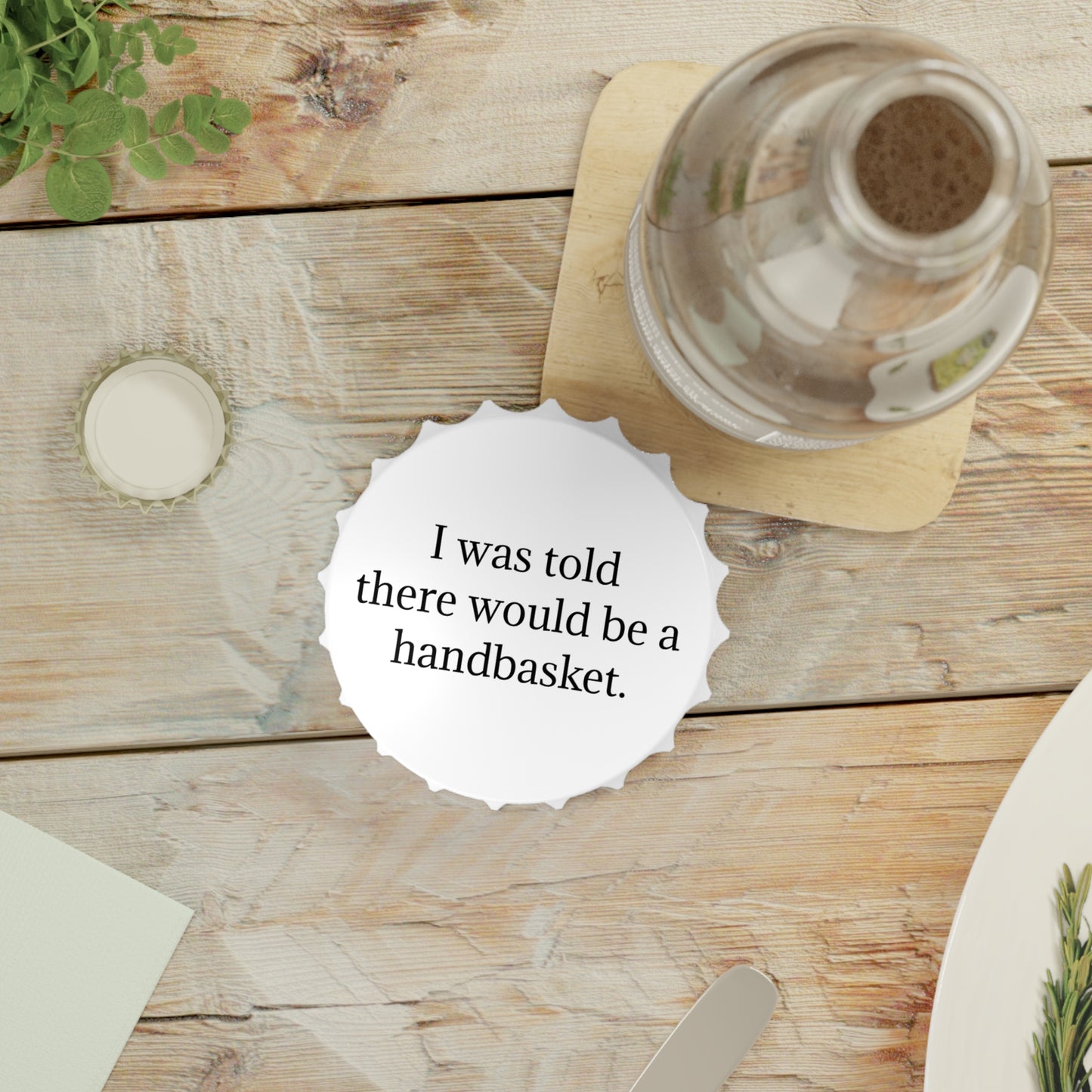 Bottle Opener — Handbasket