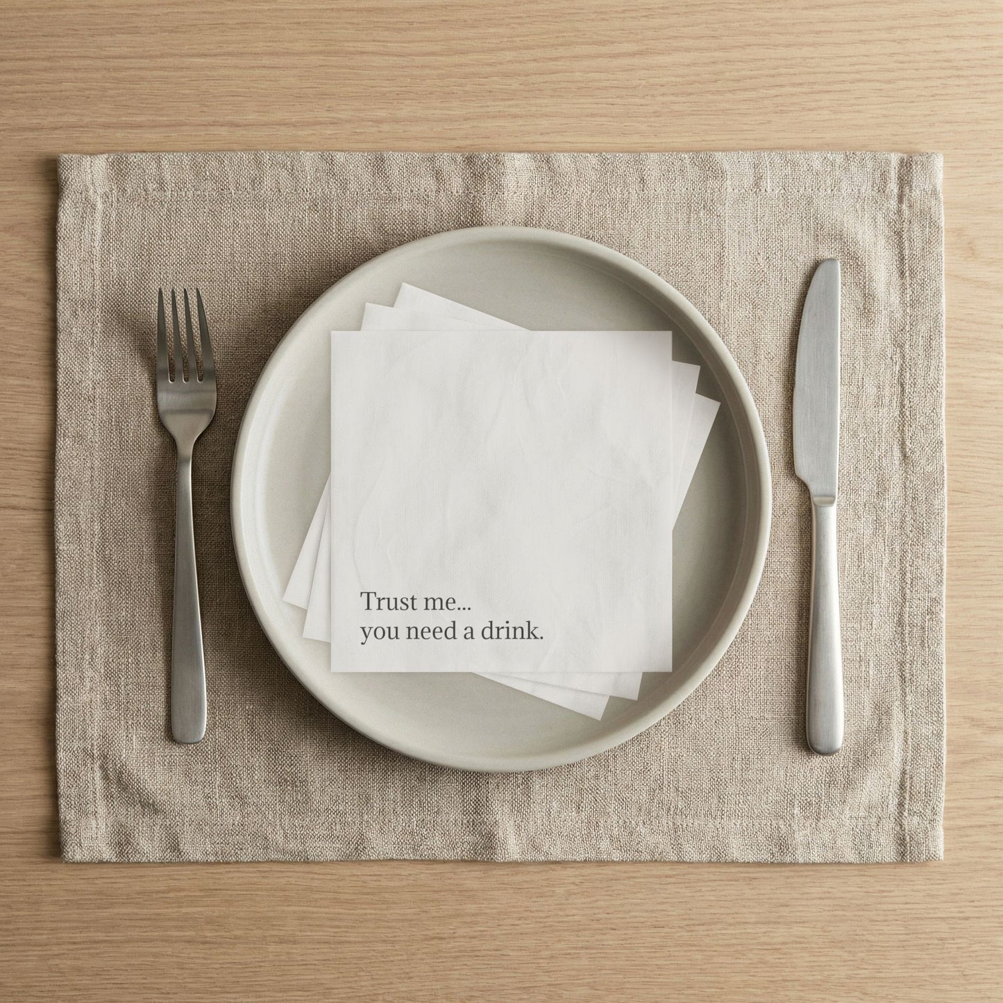 Snarky Quote Napkins — Trust Me